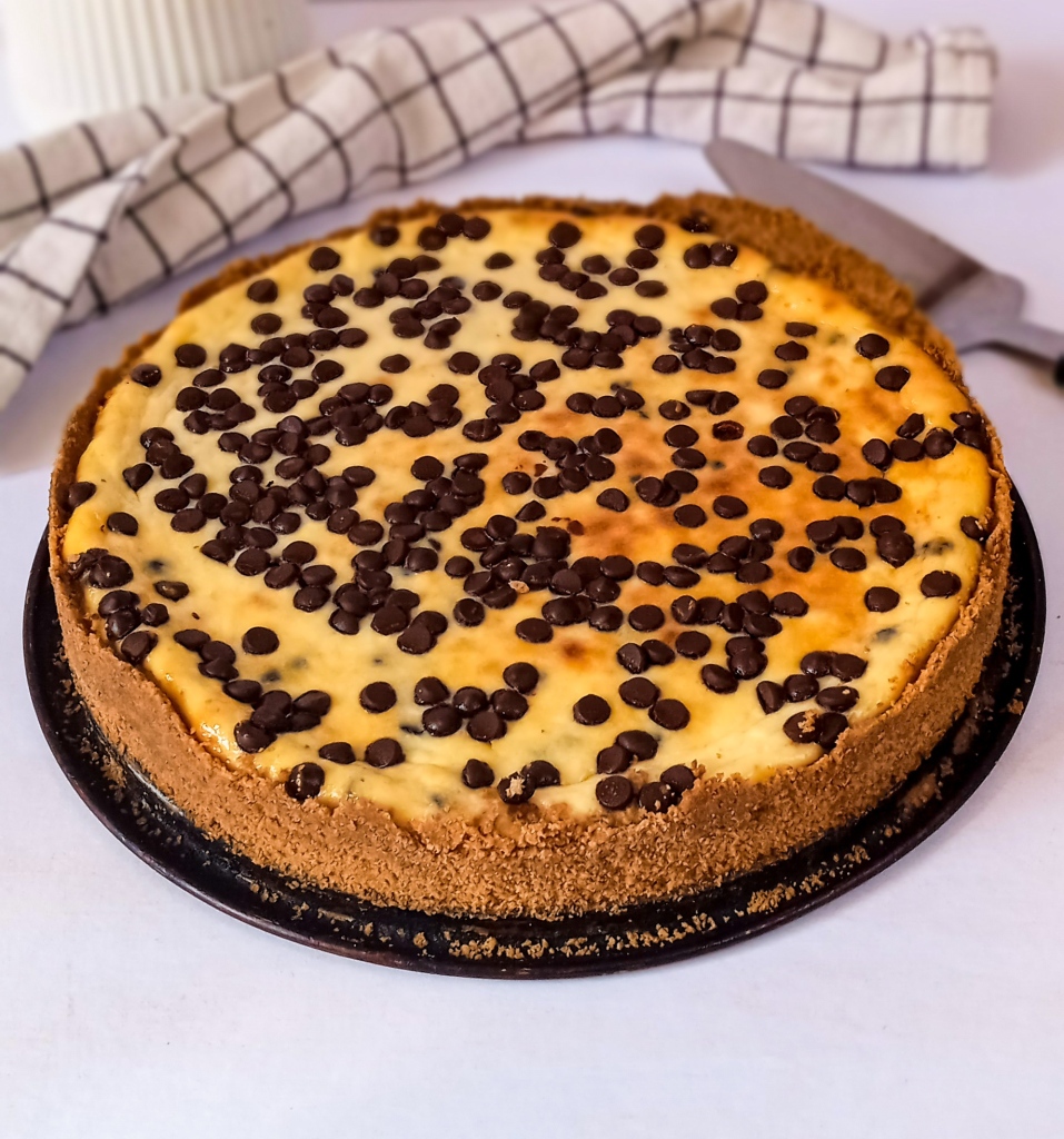 Cheesecake φούρνου με ψηφίδες σοκολάτας